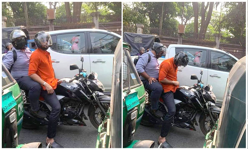 জ্যামের মাঝে আটকে থাকা মানুষটিকে চেনা যায়?
