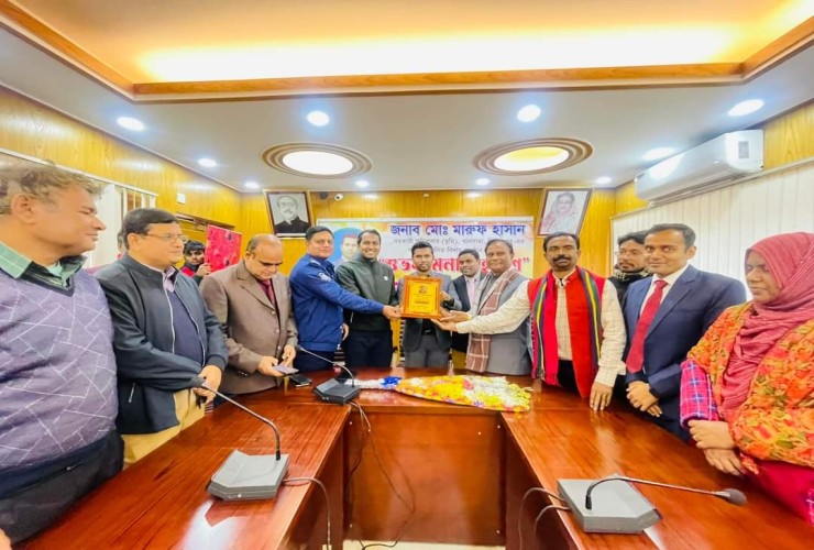 খানসামার বিদায়ী এসিল্যান্ড মারুফ হাসানের বিদায় সংবর্ধনা