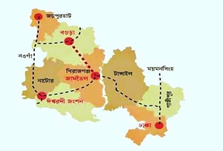 বগুড়া-সিরাজগঞ্জ রেলপথ :  ভূমি অধিগ্রহণের কাজ শুরু