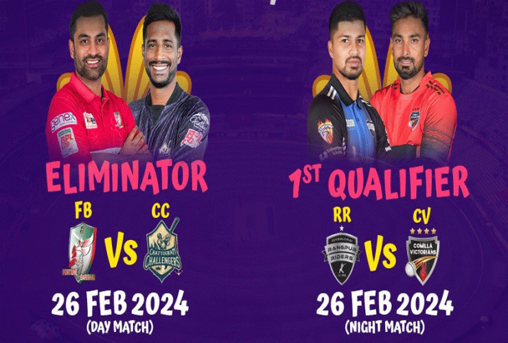 ফাইনাল নিশ্চিত করতে সন্ধ্যায় মাঠে নামছে রংপুর-কুমিল্লা