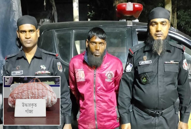 বগুড়ায় মোটরসাইকেলে গাঁজা পরিবহন, হাতেনাতে ধরা
